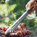 Pinça de Cozinha Inox com Cabo de Carvalho