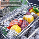 Cesta Rotativa Inox para Churrasco